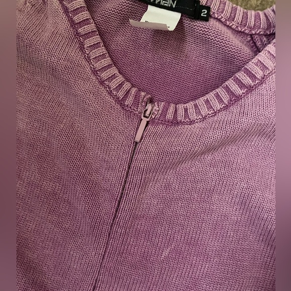 Cotton zippered cardigan sweater - Picture 3 of 6